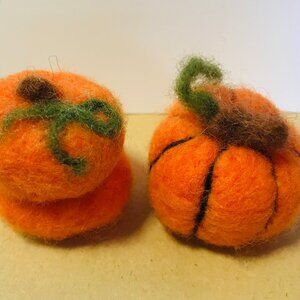 Handmade, Needle Felted, Pumpkins